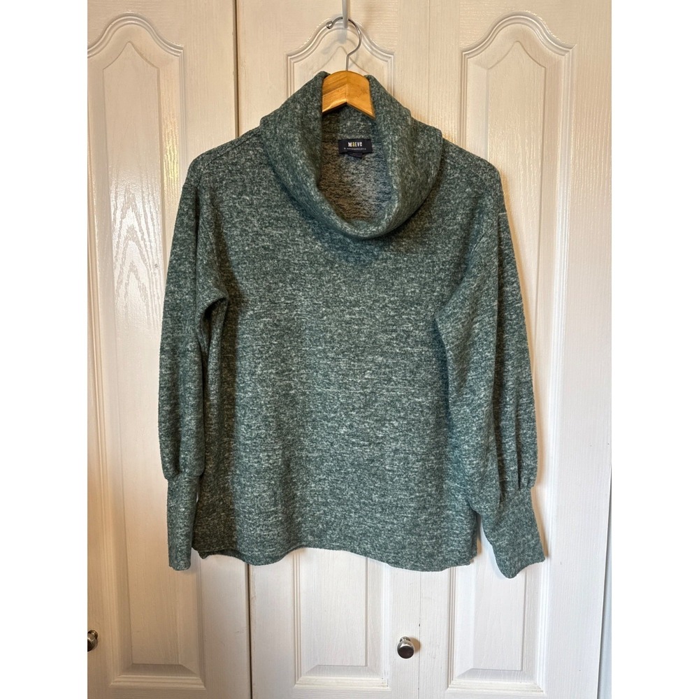 Maeve Anthropologie Cowl Neck Sweater Women‎ Sm Green Cowl Neck